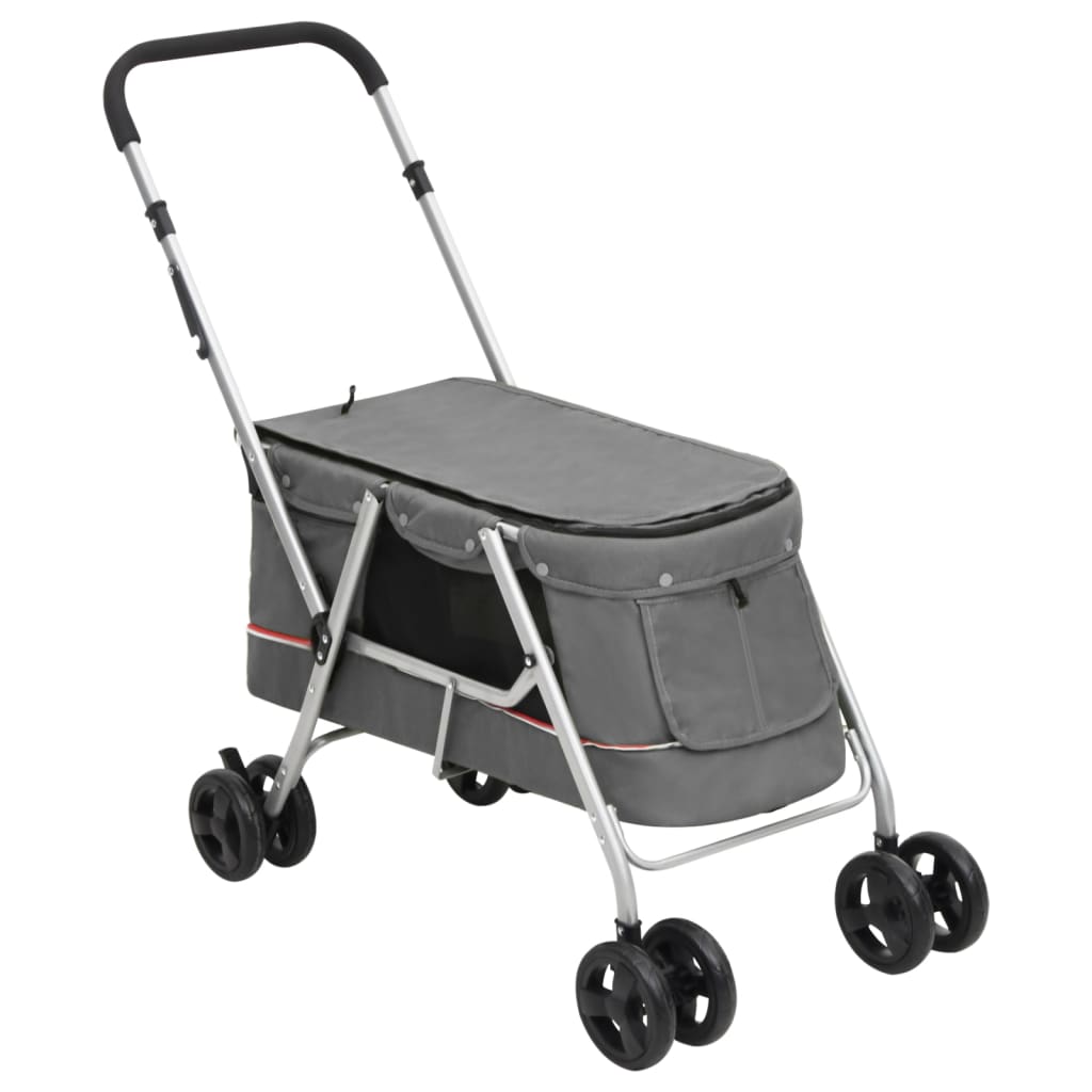 Passeggino Cani Pieghevole 100X49X96Cm Tessuto Di Lino