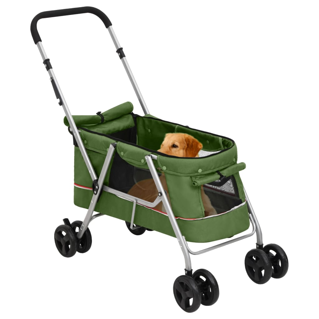 Passeggino Cani Pieghevole 100X49X96Cm Tessuto Di Lino