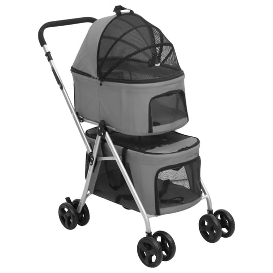 Passeggino Cani Pieghevole 2 Livelli 83X48X97Cm Tessuto