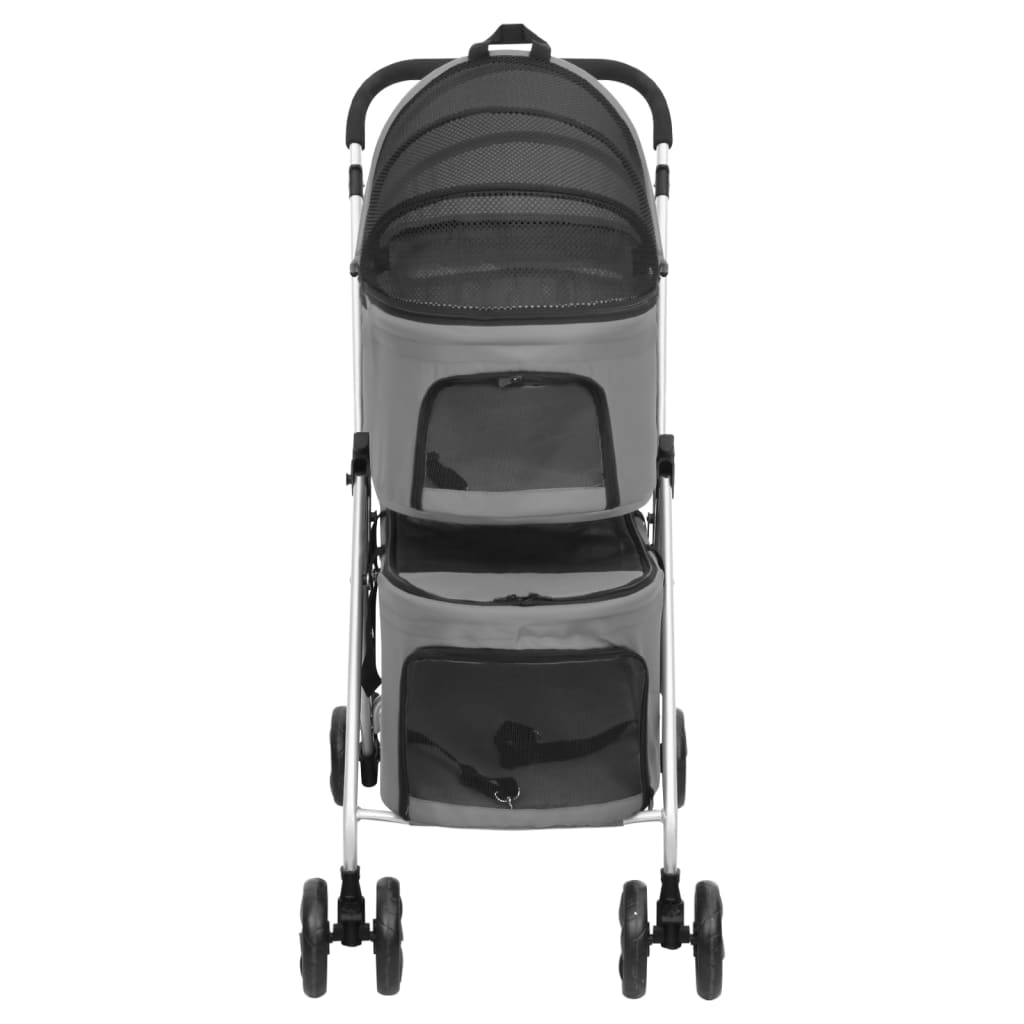 Passeggino Cani Pieghevole 2 Livelli 83X48X97Cm Tessuto