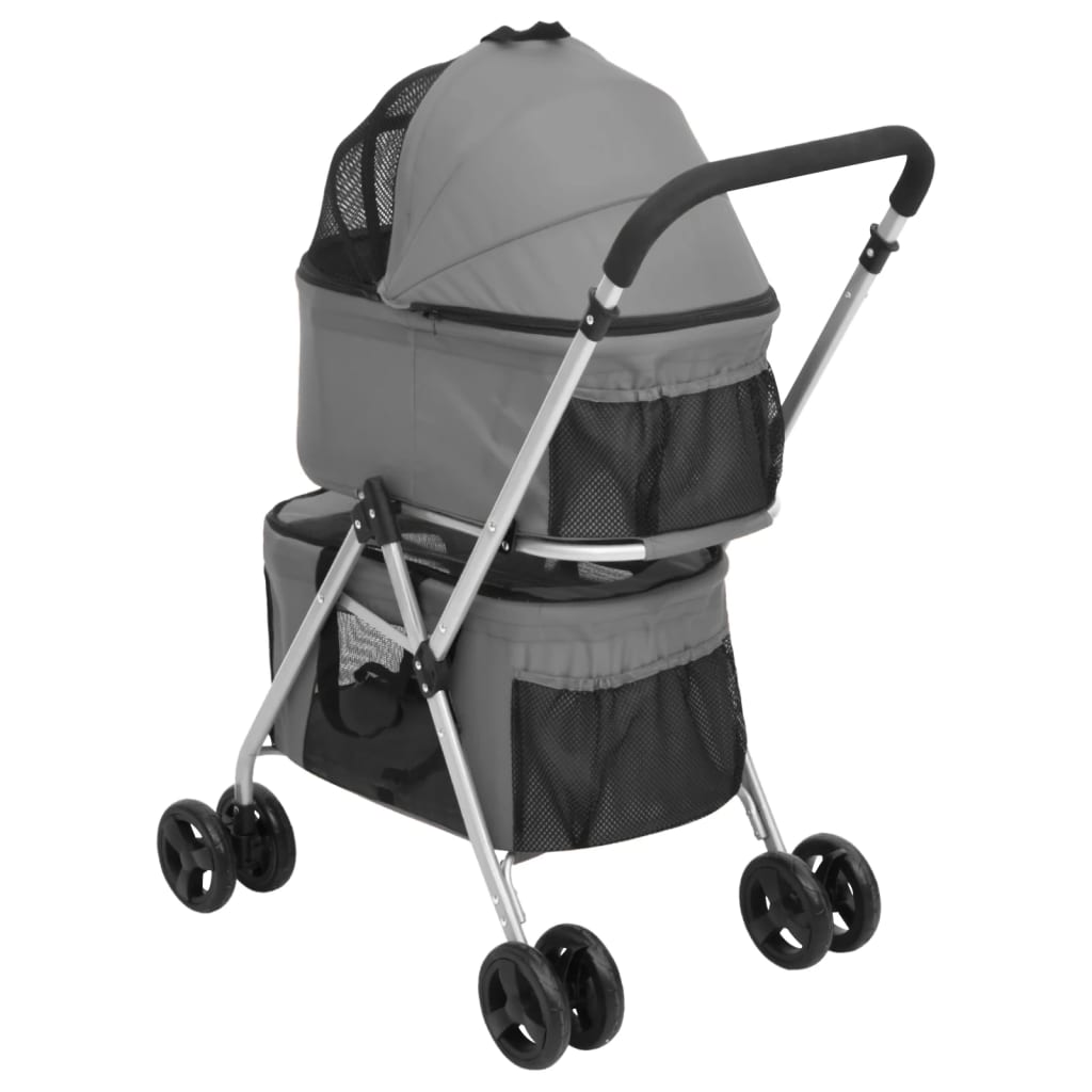 Passeggino Cani Pieghevole 2 Livelli 83X48X97Cm Tessuto