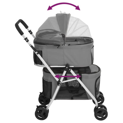 Passeggino Cani Pieghevole 2 Livelli 83X48X97Cm Tessuto