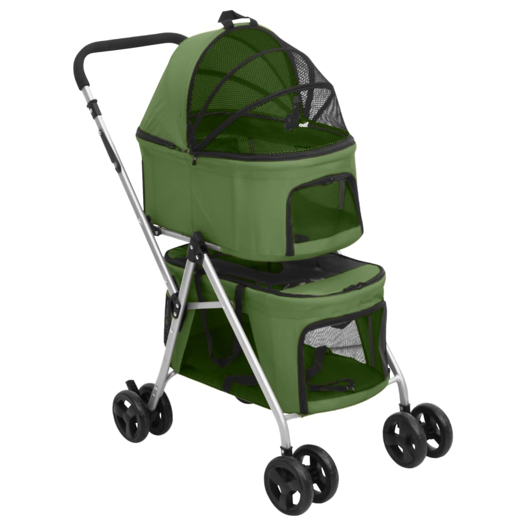 Passeggino Cani Pieghevole 2 Livelli 83X48X97Cm Tessuto