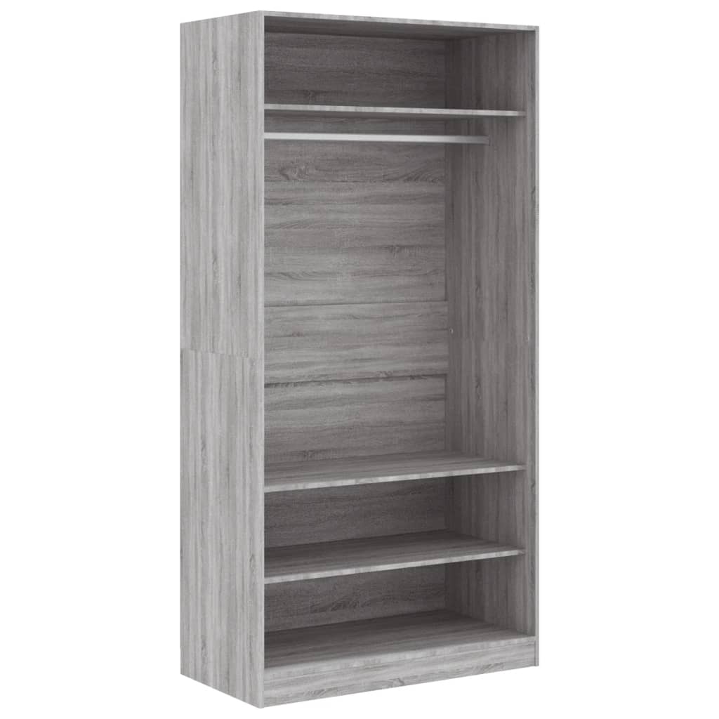 Armadio In Legno Multistrato Grigio Sonoma