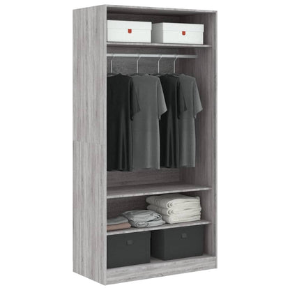 Armadio In Legno Multistrato Grigio Sonoma