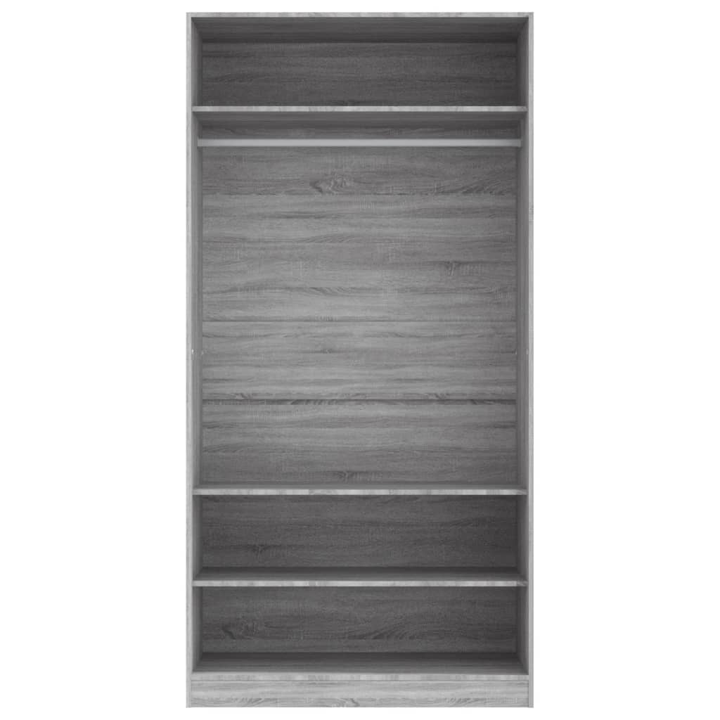 Armadio In Legno Multistrato Grigio Sonoma