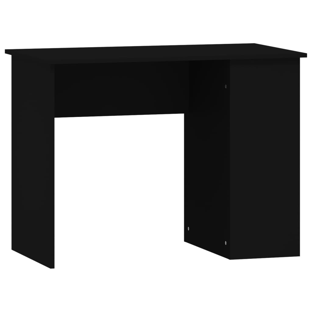 Scrivania Nera 100X55X75 Cm In Legno Multistrato