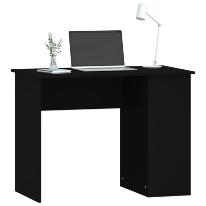 Scrivania Nera 100X55X75 Cm In Legno Multistrato