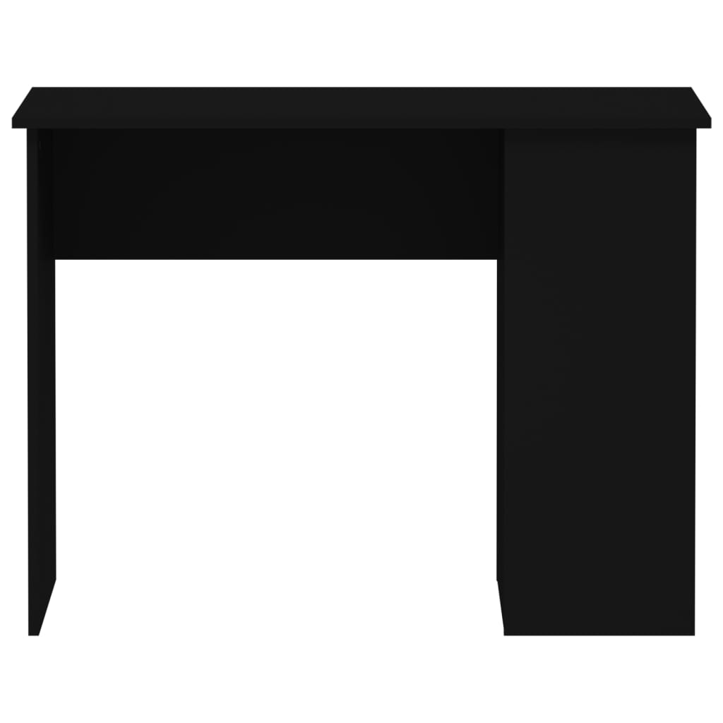 Scrivania Nera 100X55X75 Cm In Legno Multistrato