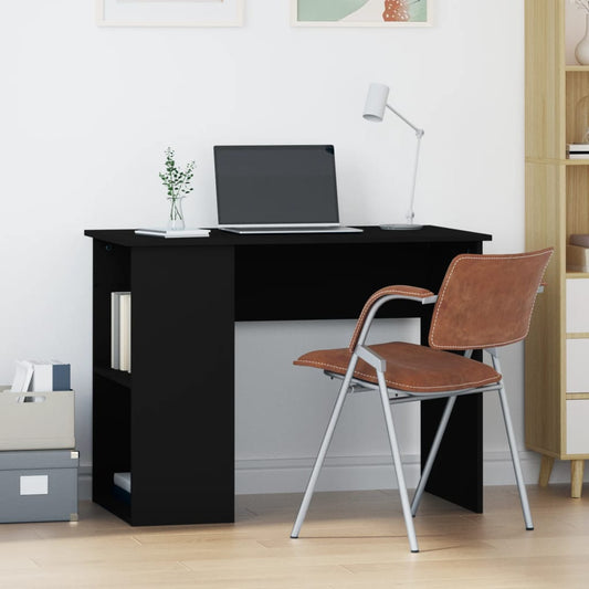 Scrivania Nera 100X55X75 Cm In Legno Multistrato