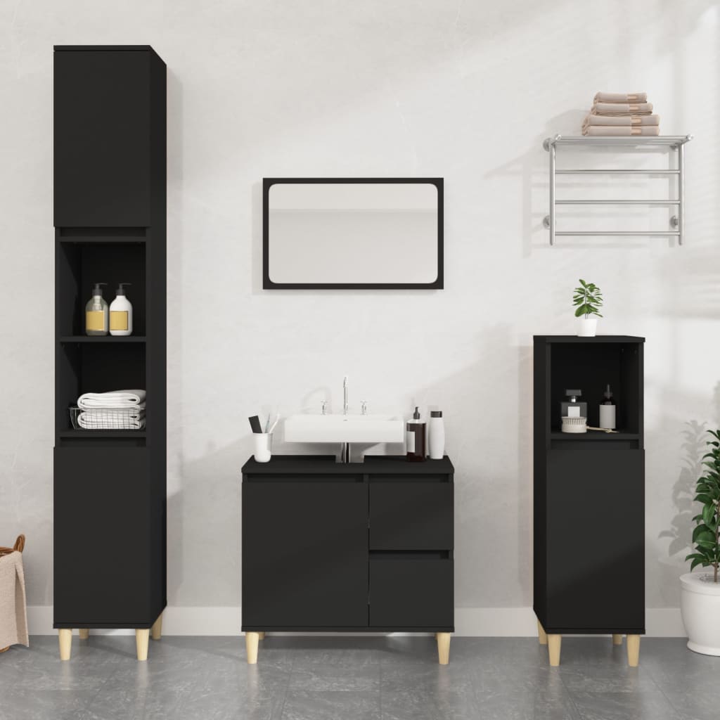 Armadietto Bagno 30X30X190 Cm Legno Multistrato