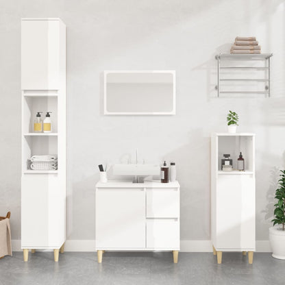Armadietto Bagno 30X30X190 Cm Legno Multistrato