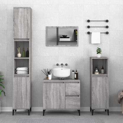 Armadietto Bagno Rovere 30X30X190 Cm Legno Multistrato