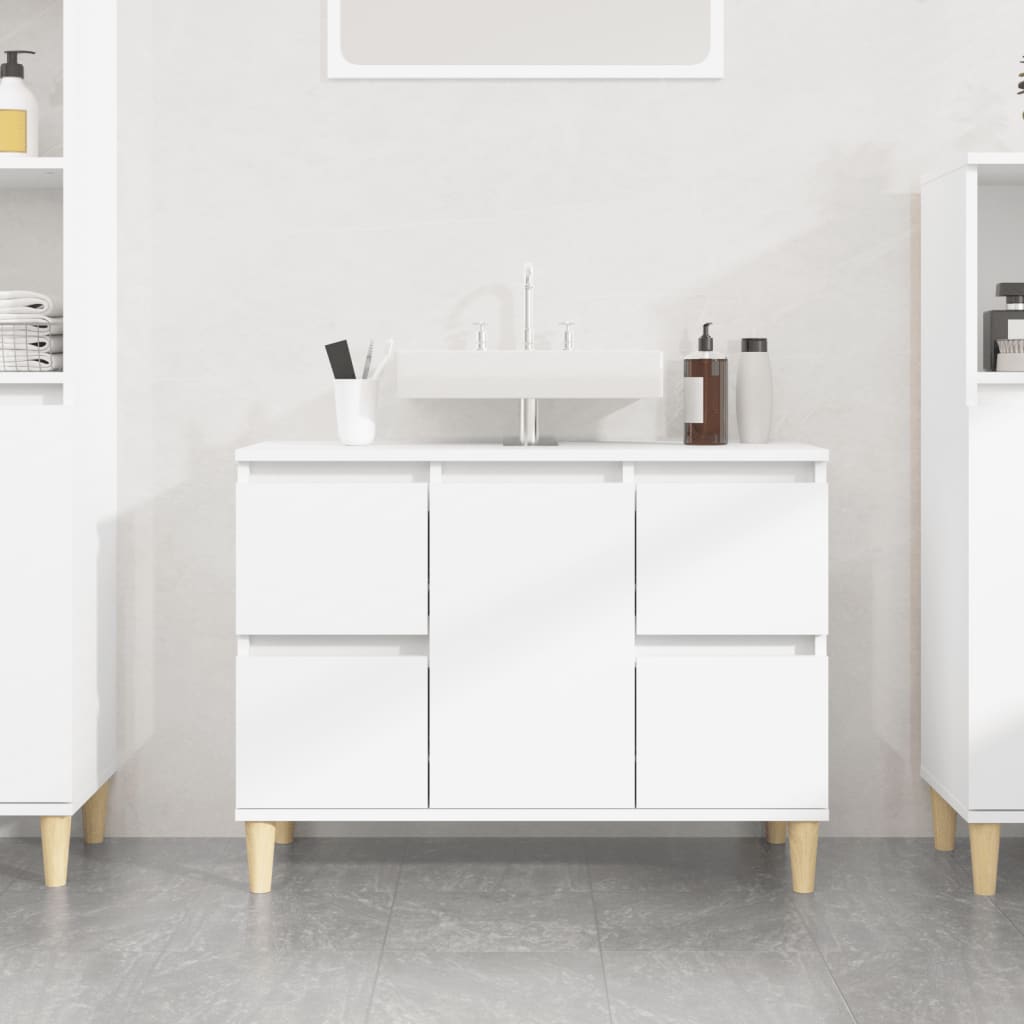 Mobile Lavabo 80X33X60 Cm In Legno Multistrato