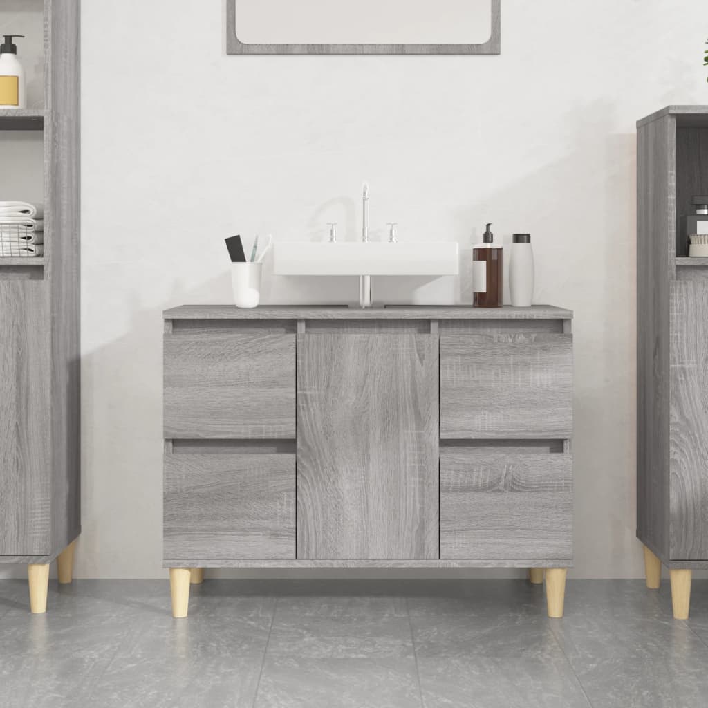 Mobile Lavabo 80X33X60 Cm In Legno Multistrato