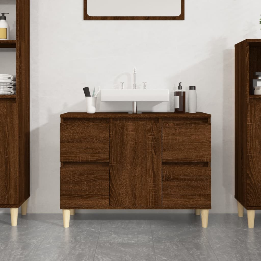 Mobile Lavabo 80X33X60 Cm In Legno Multistrato