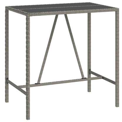 Tavolo Da Bar Con Piano In Vetro 110X70X110Cm Polyrattan