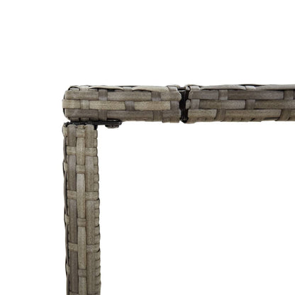 Tavolo Da Bar Con Piano In Vetro 110X70X110Cm Polyrattan