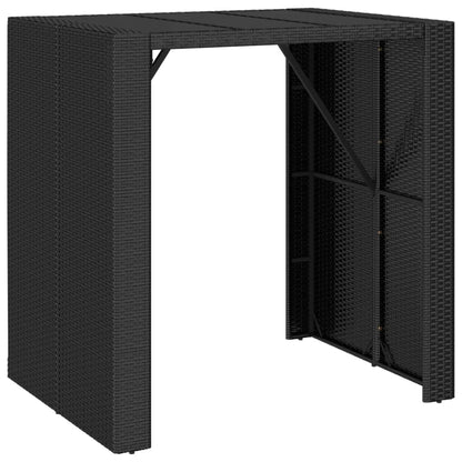 Tavolo Bar Con Piano In Vetro Polyrattan