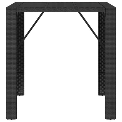 Tavolo Bar Con Piano In Vetro Polyrattan