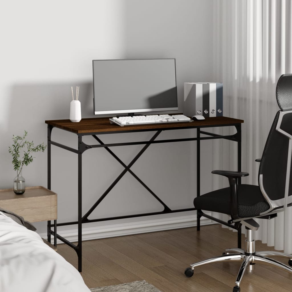 Scrivania 100X50X75 Cm Legno Multistrato E Ferro