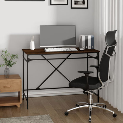 Scrivania 100X50X75 Cm Legno Multistrato E Ferro