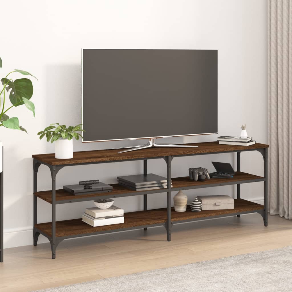 Mobile Tv 200X30X50Cm Legno Multistrato E Metallo