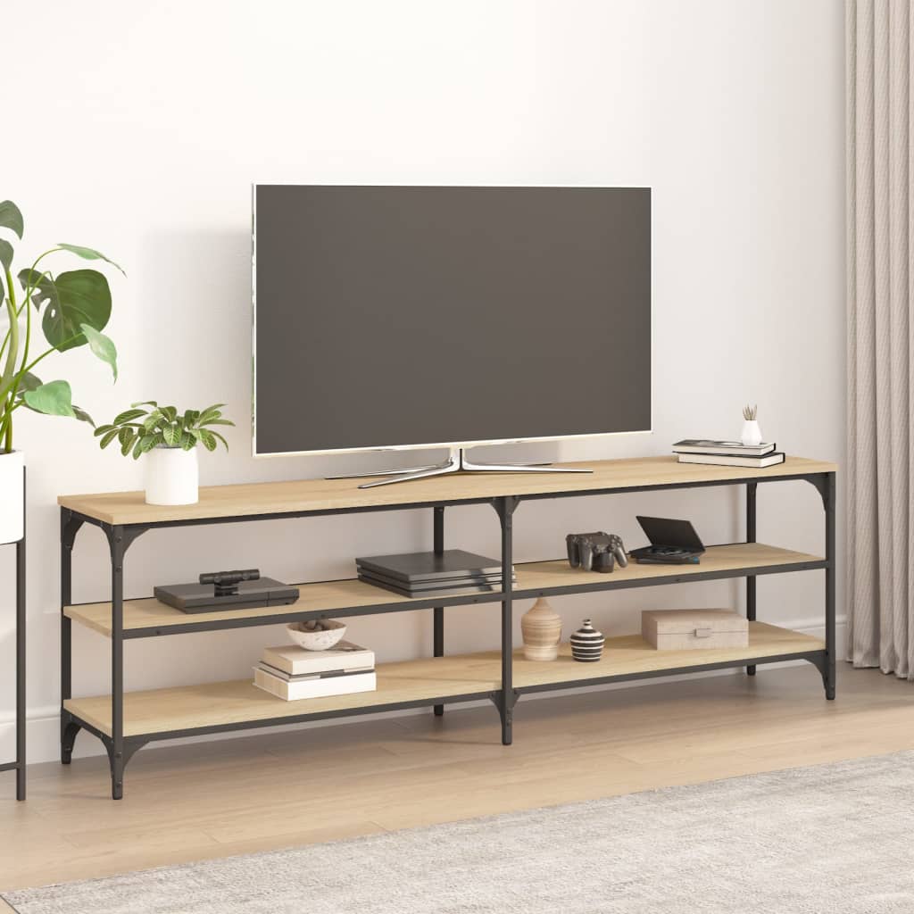 Mobile Tv 200X30X50Cm Legno Multistrato E Metallo