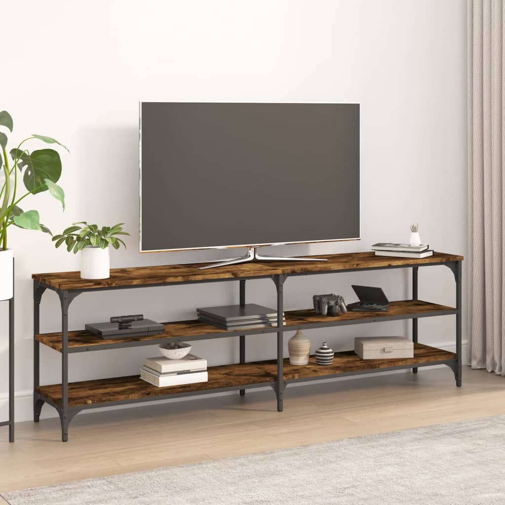 Mobile Tv 200X30X50Cm Legno Multistrato E Metallo