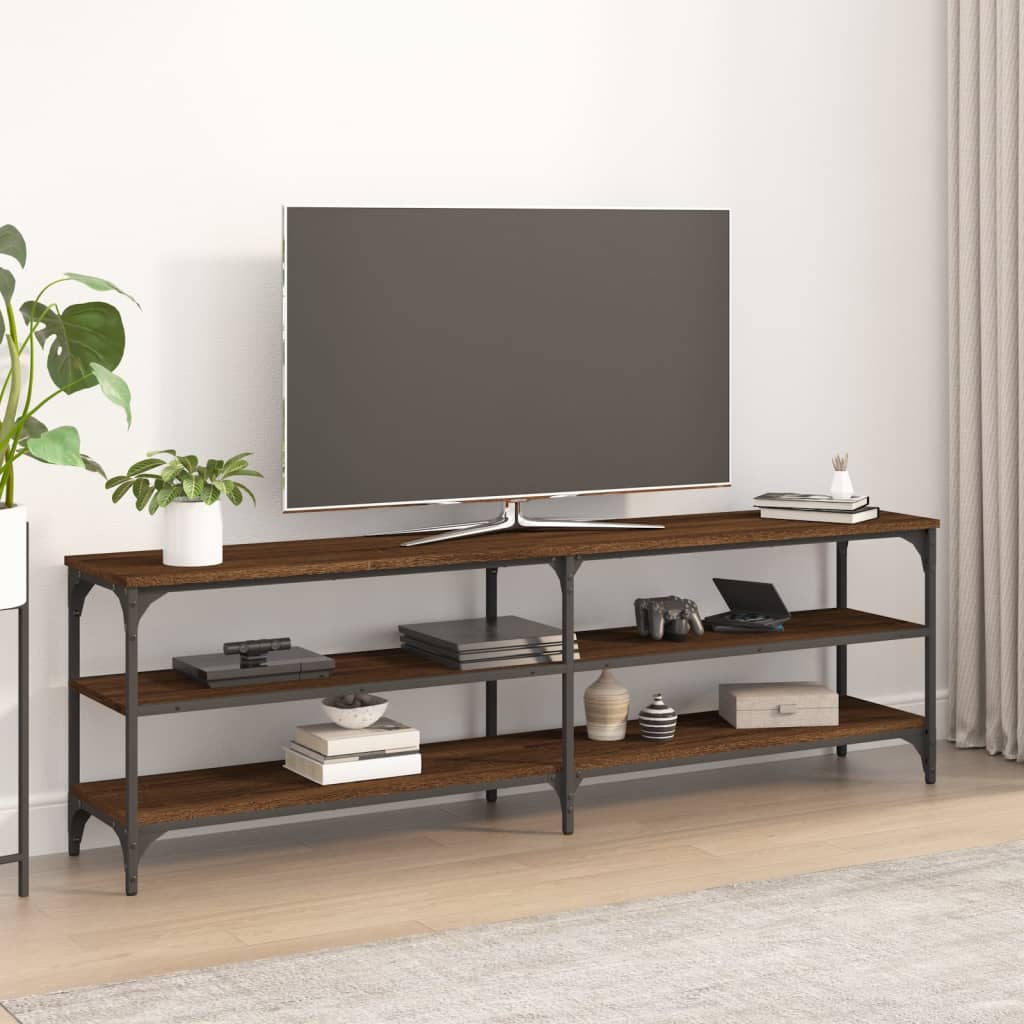 Mobile Tv 200X30X50Cm Legno Multistrato E Metallo