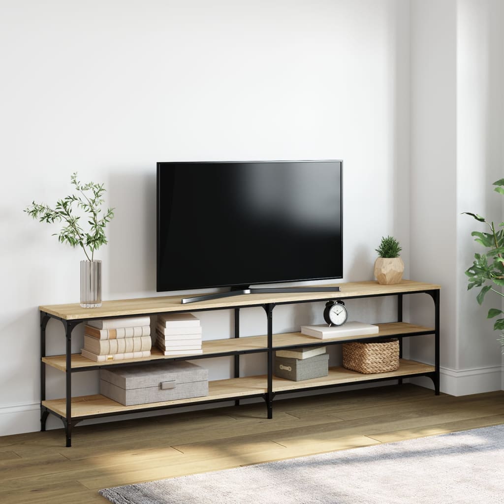 Mobile Tv 200X30X50Cm Legno Multistrato E Metallo