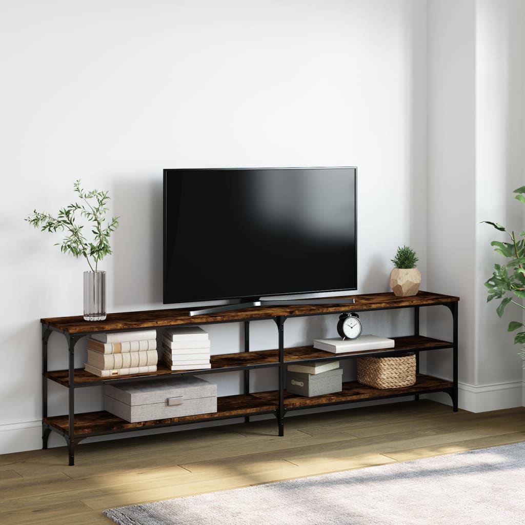 Mobile Tv 200X30X50Cm Legno Multistrato E Metallo