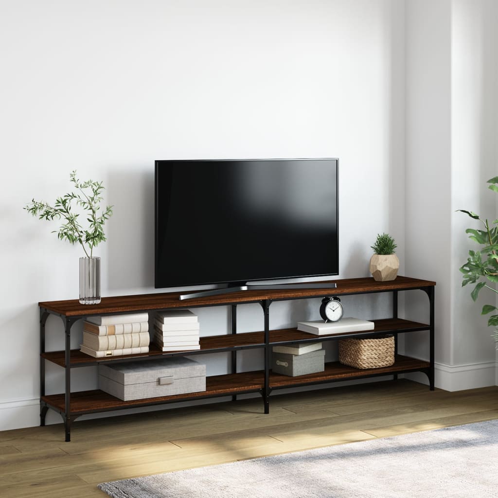 Mobile Tv 200X30X50Cm Legno Multistrato E Metallo