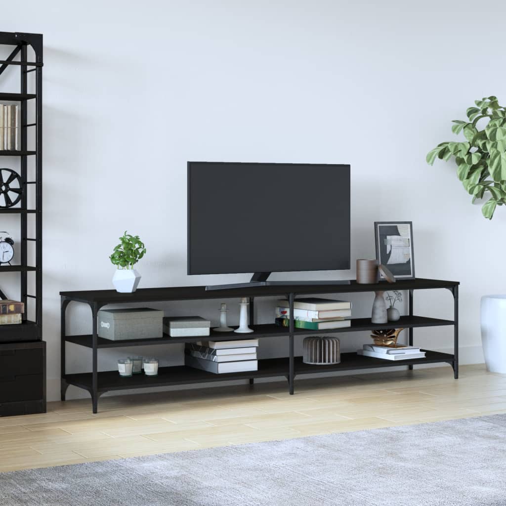 Mobile Tv 200X30X50Cm Legno Multistrato E Metallo