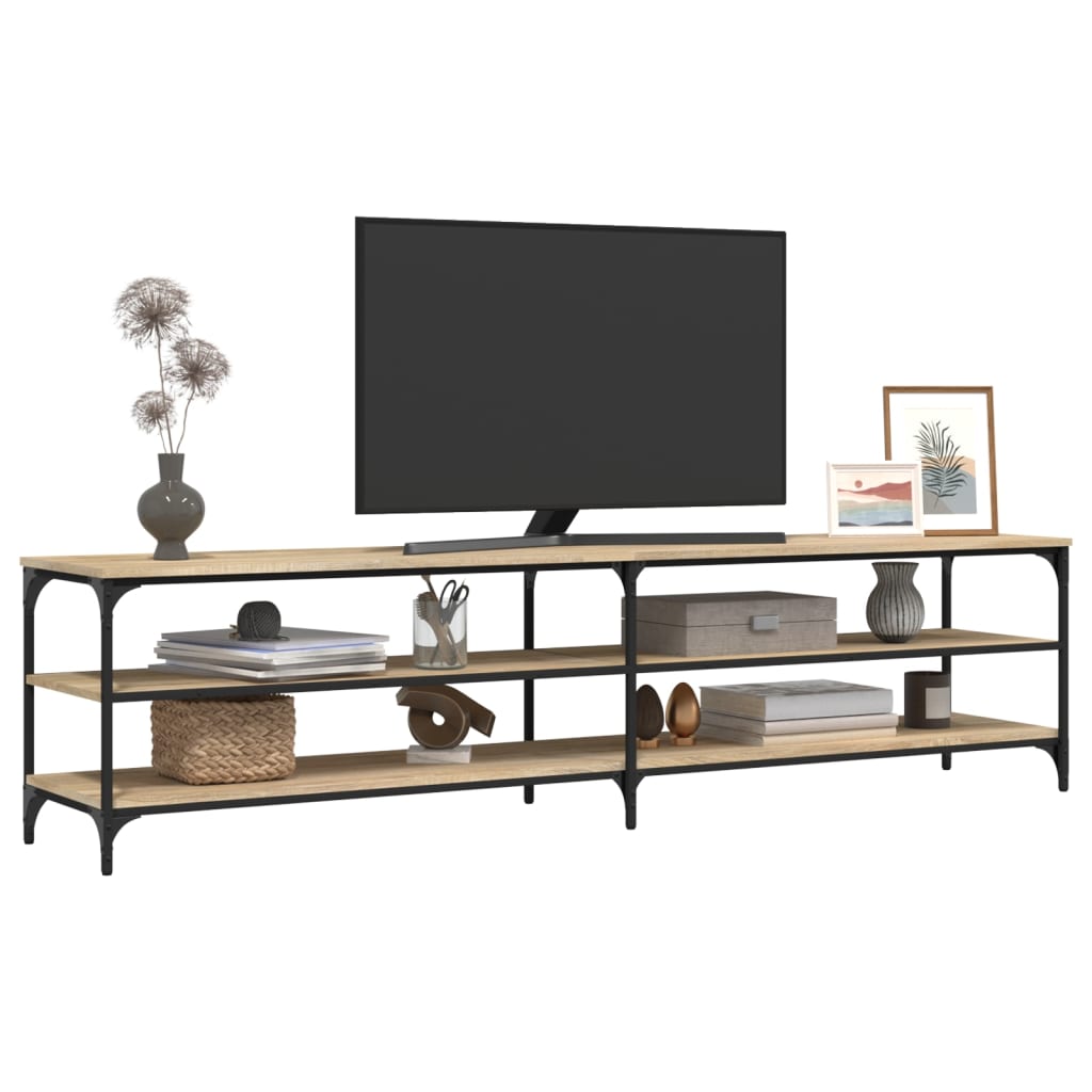 Mobile Tv 200X30X50Cm Legno Multistrato E Metallo