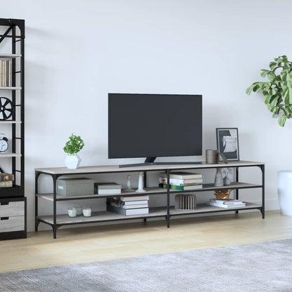 Mobile Tv 200X30X50Cm Legno Multistrato E Metallo