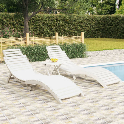 Lettini Prendisole 2 Pz E Tavolo Legno Acacia