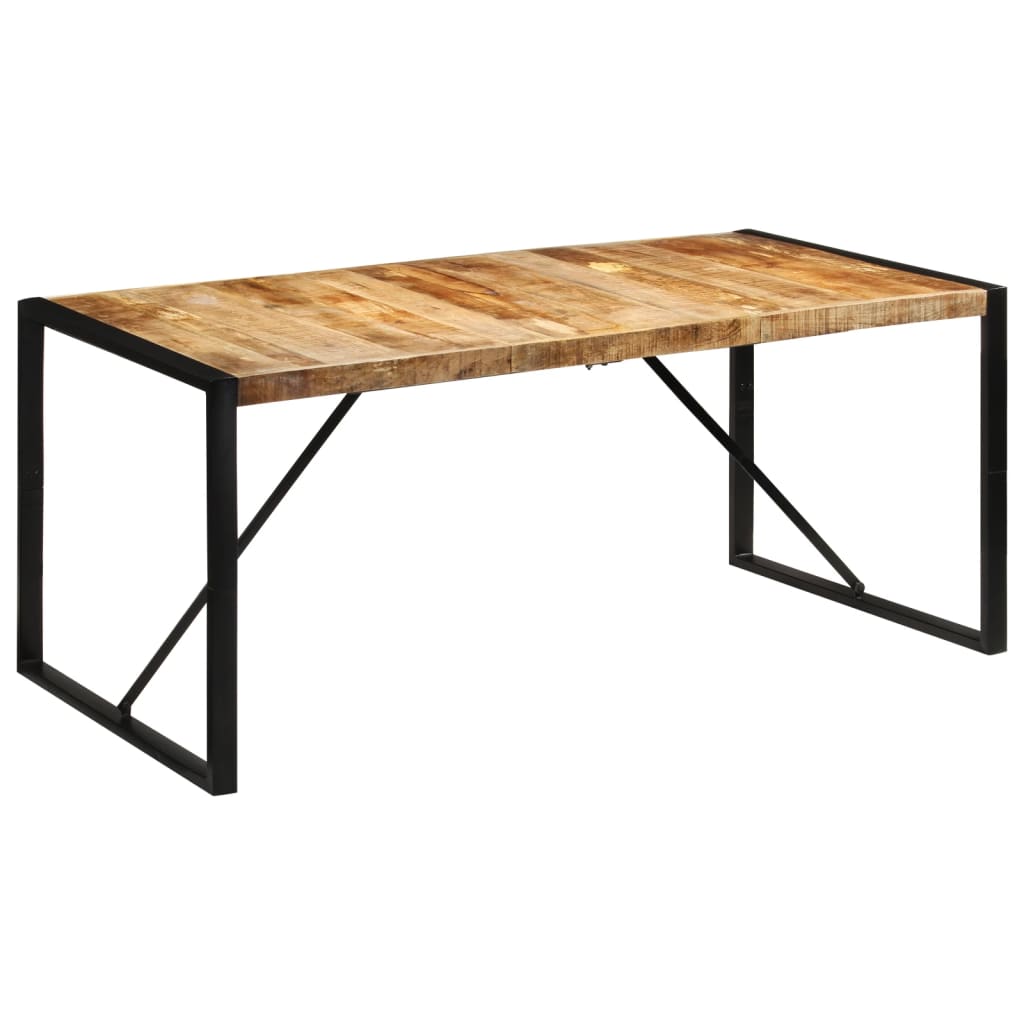 Tavolo Da Pranzo 175X90X76 Cm In Legno Grezzo Massello Di Mango
