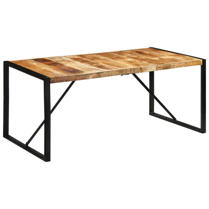 Tavolo Da Pranzo 175X90X76 Cm In Legno Grezzo Massello Di Mango