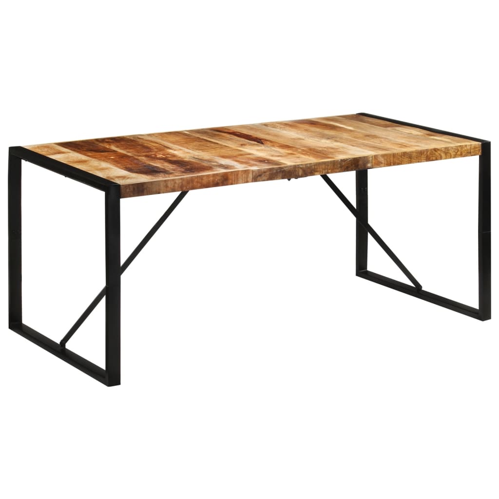 Tavolo Da Pranzo 175X90X76 Cm In Legno Grezzo Massello Di Mango