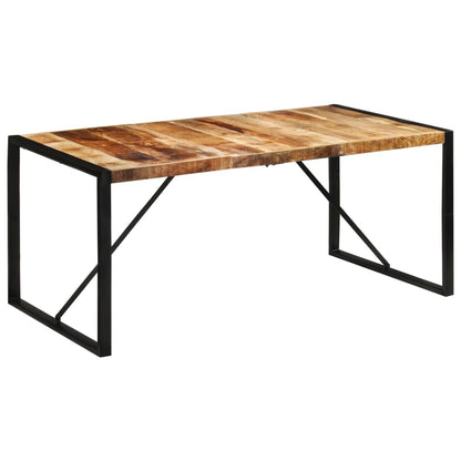 Tavolo Da Pranzo 175X90X76 Cm In Legno Grezzo Massello Di Mango