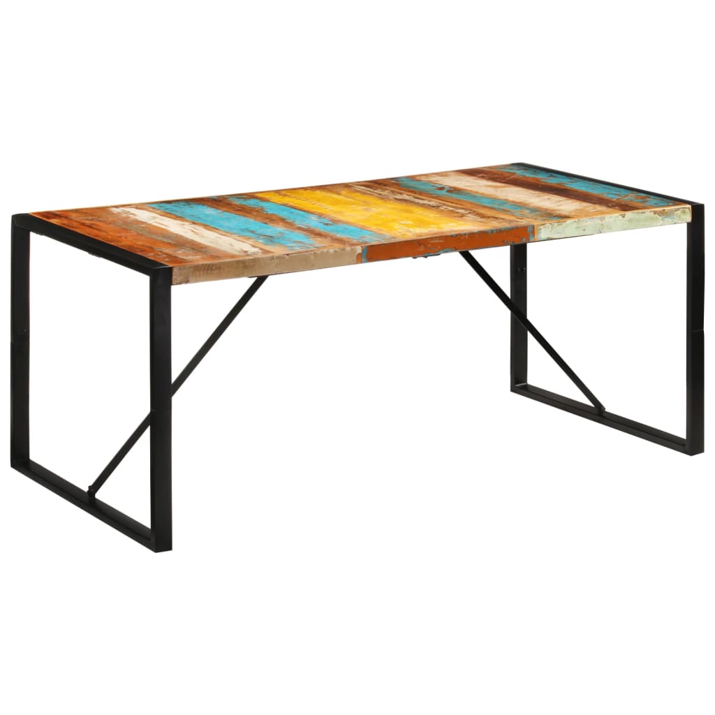 Tavolo Da Pranzo 175X90X76 Cm In Legno Grezzo Massello Di Mango