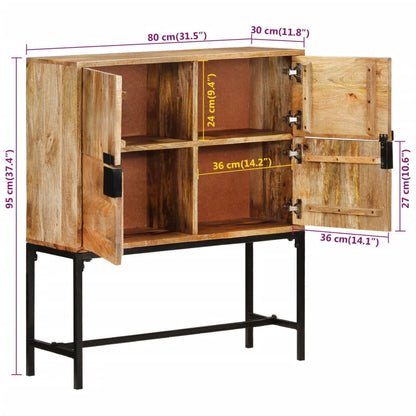 Credenza In Legno Grezzo Massello Di Mango
