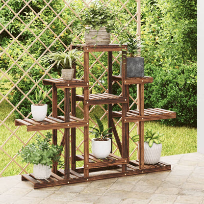 Portafiori Con Ruote In Legno Massello Di Abete