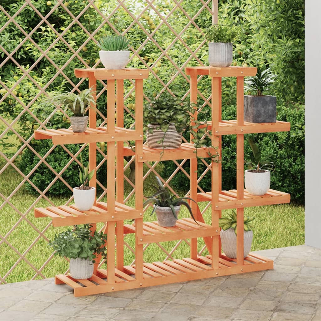 Portafiori Con Ruote In Legno Massello Di Abete