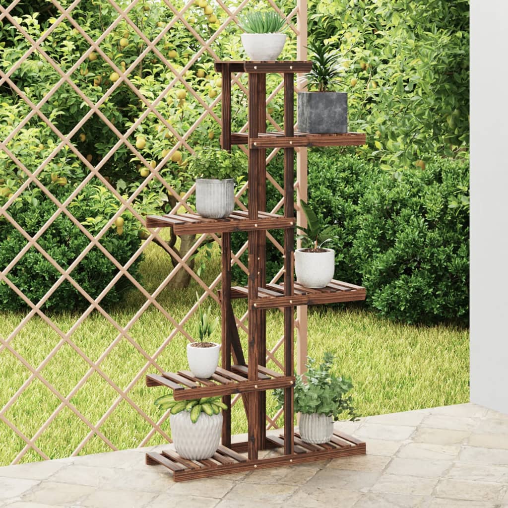 Portafiori Con Ruote In Legno Massello Di Abete