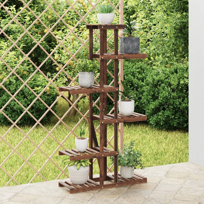 Portafiori Con Ruote In Legno Massello Di Abete