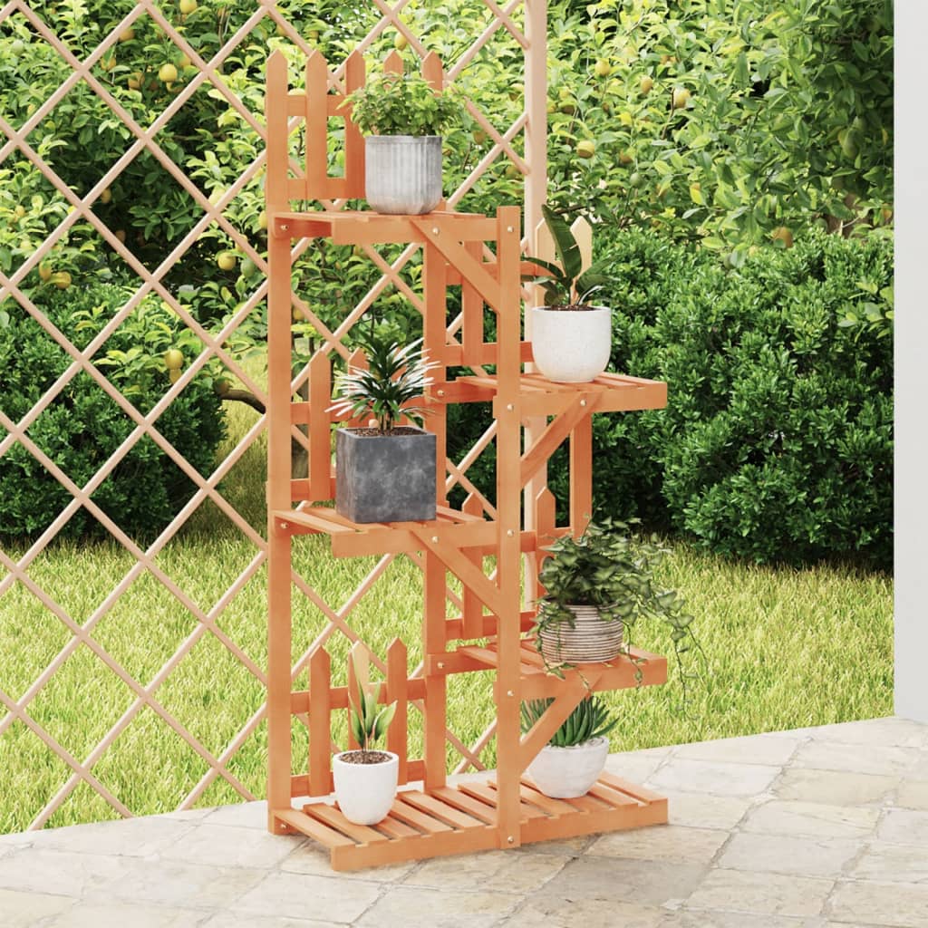 Portafiori Con Ruote In Legno Massello Di Abete