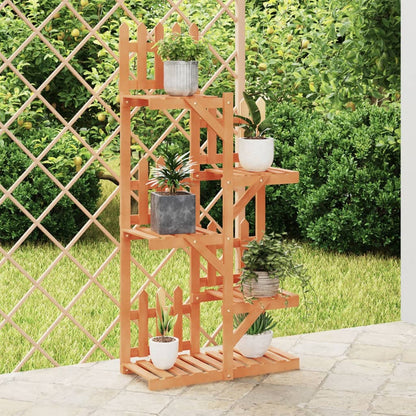Portafiori Con Ruote In Legno Massello Di Abete
