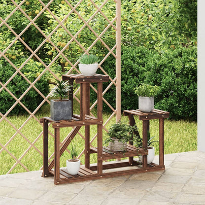 Portafiori Con Ruote In Legno Massello Di Abete